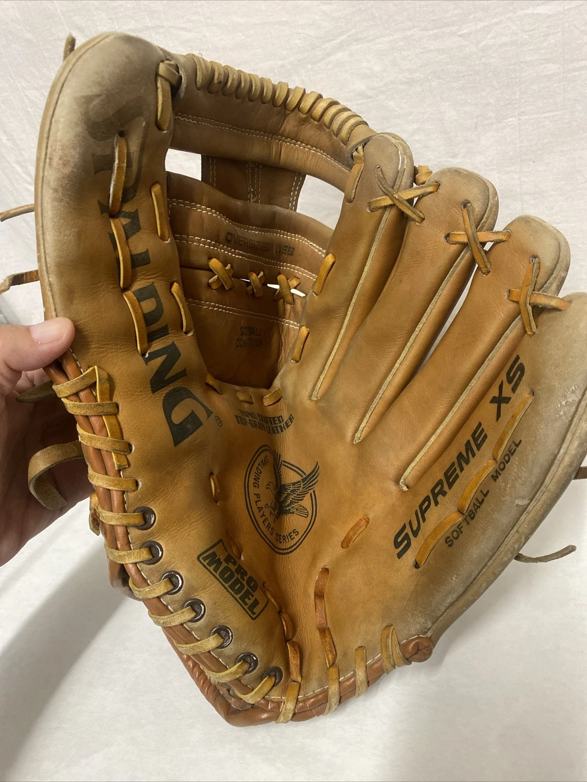 Gant de baseball Spalding Supreme XS 42 201 Pro Softball 14 pouces Mitt lancer à droite
