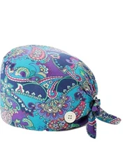 WAINIS Paisley Multi Scrub Cap Doctor Nurse Bouffant Hat Adjustable Head Cover 