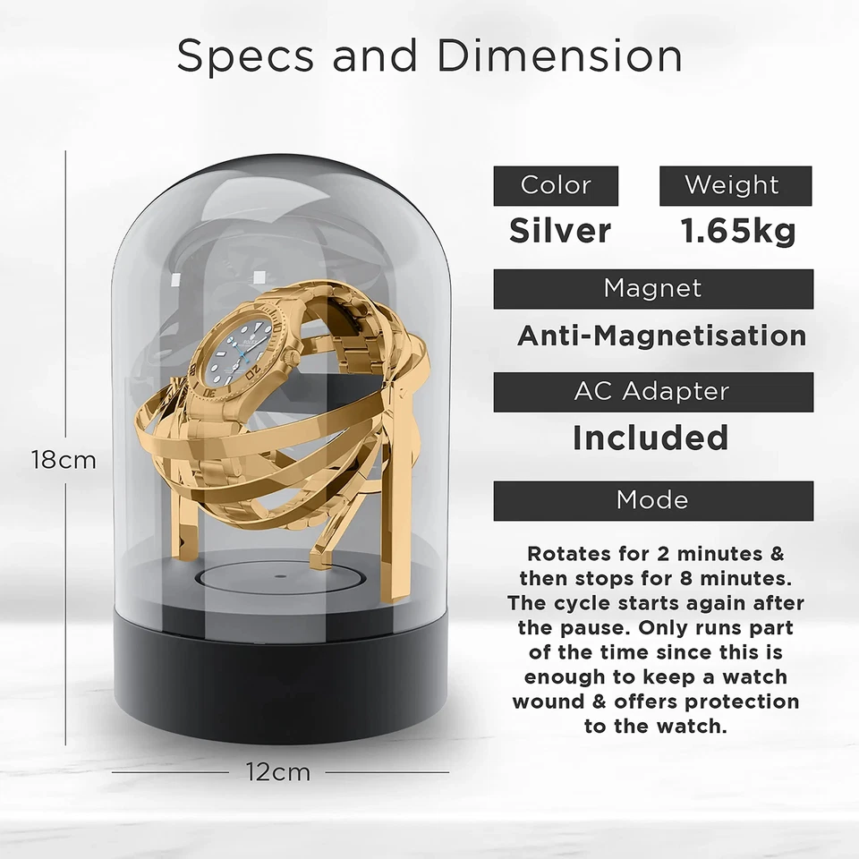 Caja enrolladora de reloj eléctrico individual automática de lujo vitrina de almacenamiento automático Foto 2 de 4