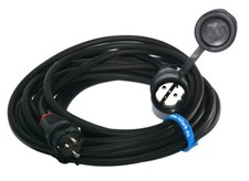 Prolunga 3 fili 2,5 mm² con spina schuko cavo in gomma H07RN-F 3x2,5 mm