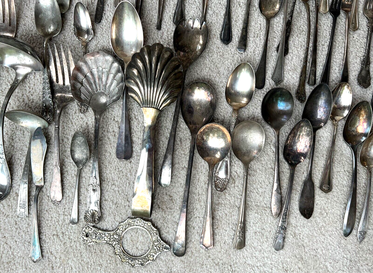 127 PCS SILVER PLATE SILVERWARE ROGERS & MISC. BRANDS FOR
