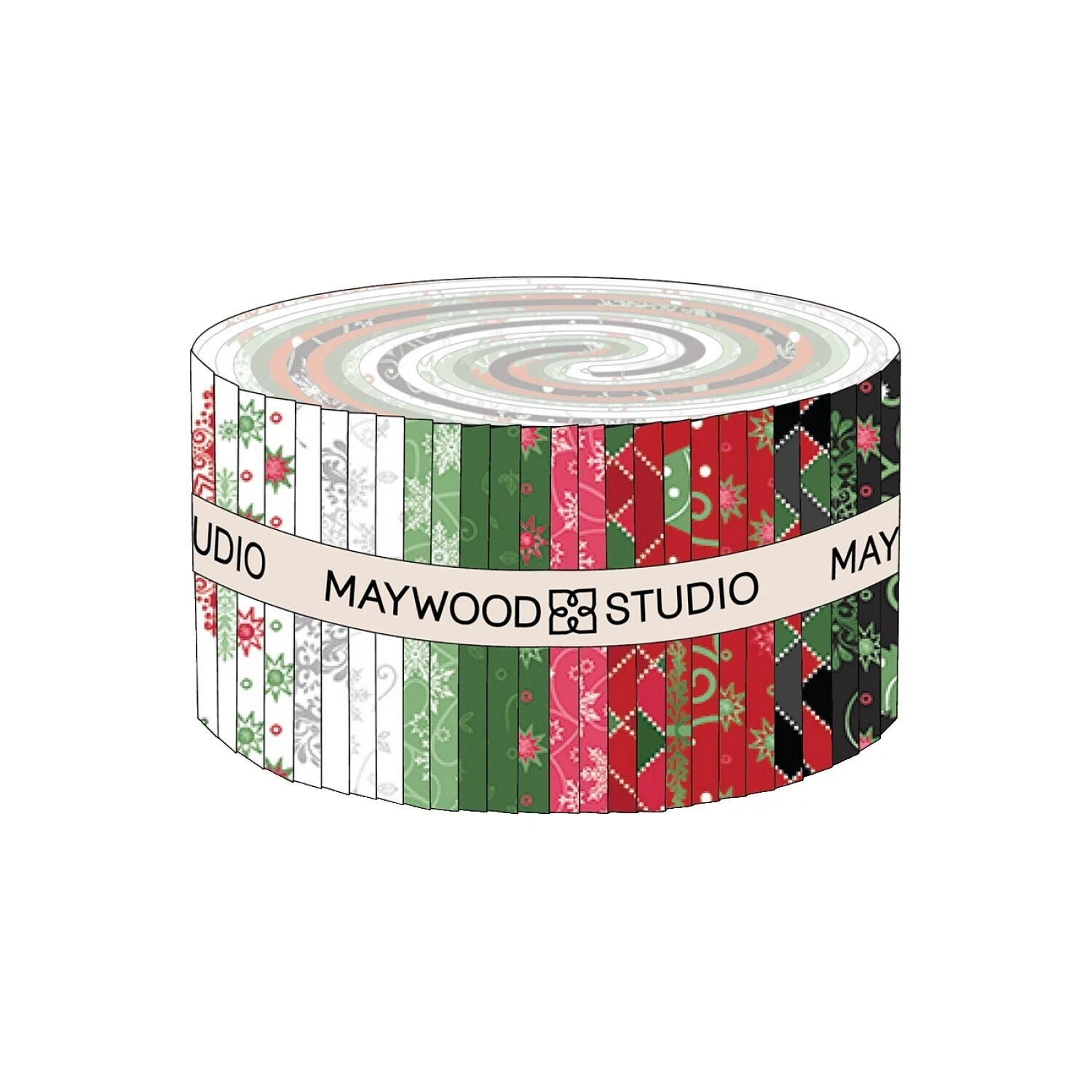 Jelly Rolls, tiras de Vacaciones/Navidad Tela Multicolor