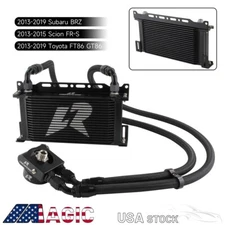 AN10 19 Row Oil Cooler Kit With Thermostatic For Subaru BRZ 13-19 Scion FR-S BK