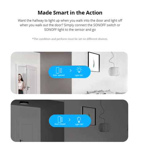 Sonoff DW2 Wifi Smart Home Sensor Puerta y Ventana APP Radio Alarma Sistema de Seguridad - Imagen 9 de 12