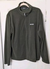 Men's REGATTA Great Outdoors Blue Long Sleeve 1/4 Zip Fleece Size XL