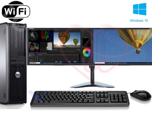 FAST DELL DUAL SCREEN PC COMPUTER 