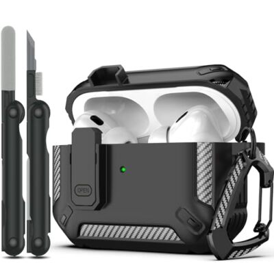 RFUNGUANGO AirPods Pro 2nd Generation Case Cover with Cleaner Kit Hard Plastic