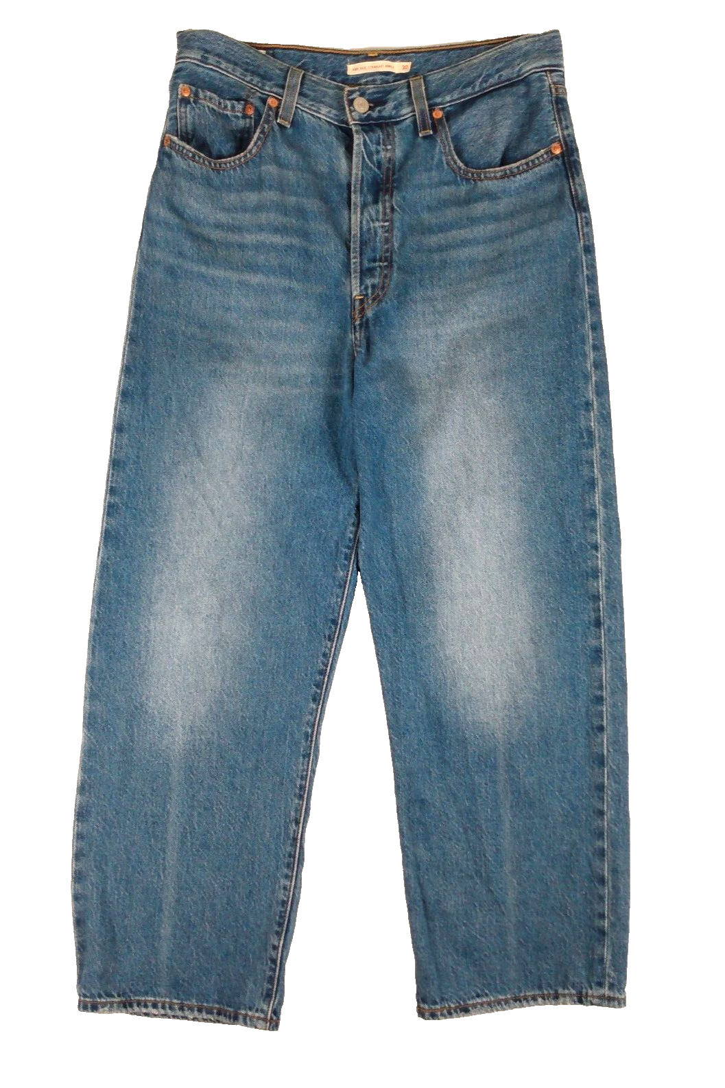 Levis Premium Ribcage Straight Ankle Button Fly BIG E Jeans Lyocell Cotton Size 30
