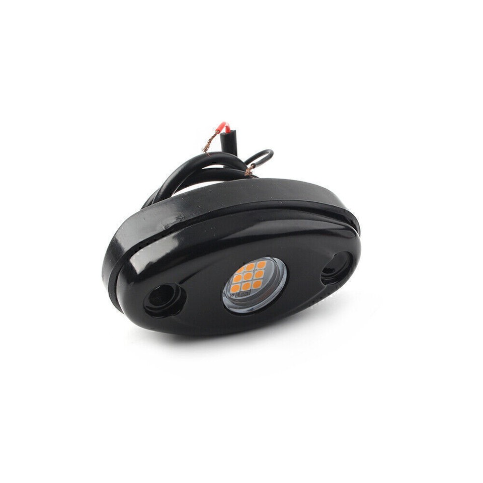 LED Rock Yellow Lamp Light Fit ATV OffRoad Truck Under Body Trail Rig