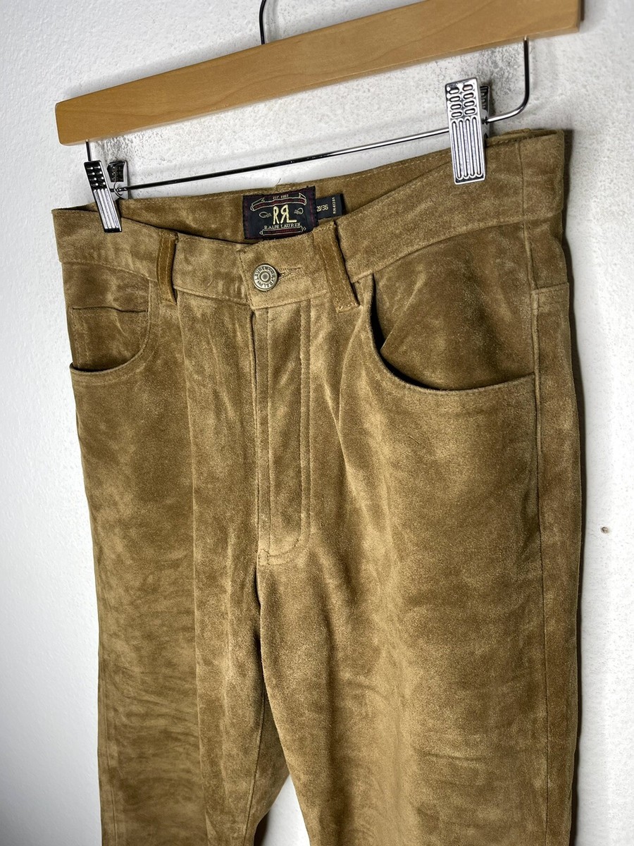 RRL Ralph Lauren 27 Suede Ranch Pants Rugged Leather Western VtG
