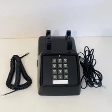 Cortelco Black Telephone Extra Loud Touch Tone Push Button Model 250000 VBA 20MD