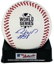 GUILLERMO HEREDIA SIGNED 2021 WORLD SERIES BASEBALL ATLANTA BRAVES +BAS