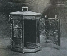 1894 Horn Fair Tobacco Box of Henry Monck London illustrated