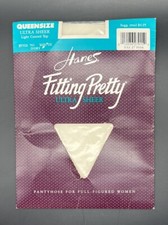 Hanes Fitting Pretty Ultra Sheer Pantyhose Light Control Queen Size 2x Ivory NIP
