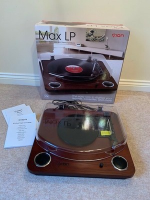 ion max lp conversion turntable with speakers