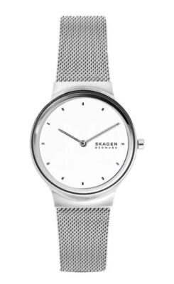 Skagen unisex steel-mesh silver watch | eBay display picture 3
