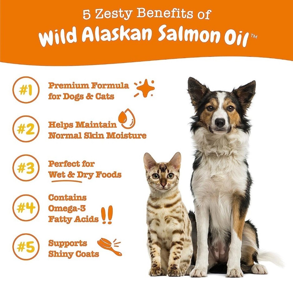 2x Zesty Paws Wild Alaskan Salmon Oil Formula Skin & Coat Omega 3s Dog 8 fl oz eBay