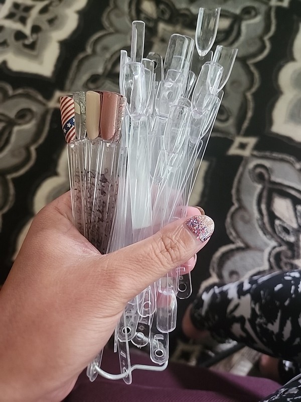 50Pcs Stilleto  Nail  Tip Sample Practice Display Clear 30 Unused Color Street