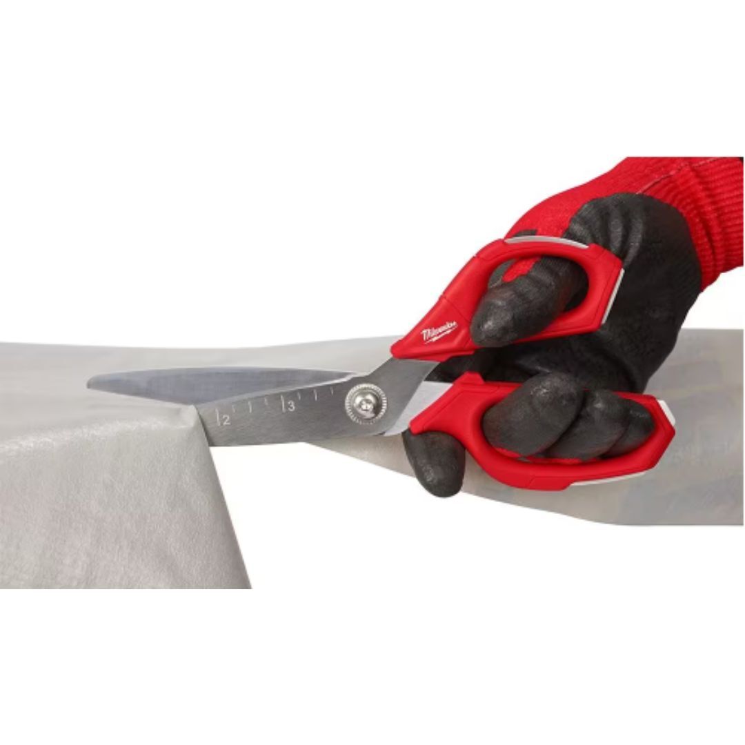 Milwaukee Straight Scissors Chrome Plated Jobsite Multi-Purpose Cutting ...