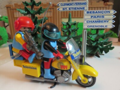 PLAYMOBIL 3847 PILOT Reporter Moto Moto Tv Tvi Presse Télévision