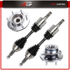 For Hummer H3 2006 2007 2008-2010 2 X Front CV Axle Shaft & Wheel Bearing Hub