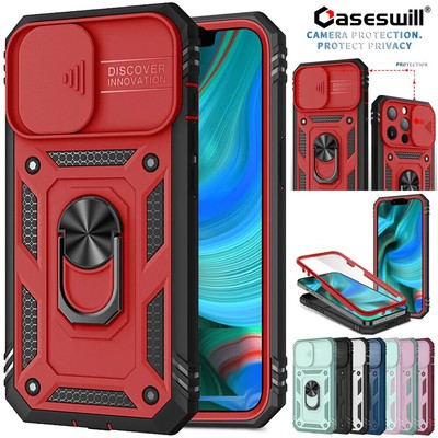 Für iPhone 16 15 14 13 12 11 Pro Max 3in1 Stoßfest Ring Ständer Hülle Cover