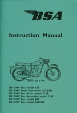 Manuel BSA C15 B40 C15SS C15T