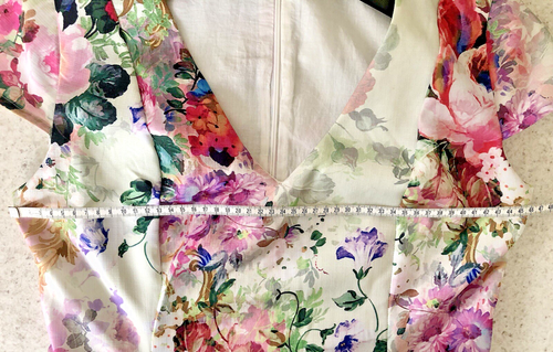 TRUE DECADENCE Vintage Dress UK 14 Floral Design Net Underskirt Fit & Flare VGC - Picture 9 of 11