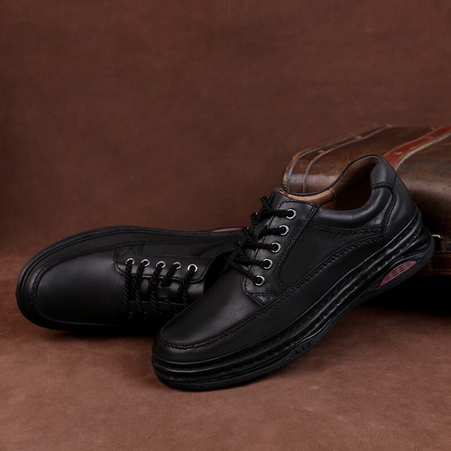 Casual Outdoor Shoes Men's Lace Up Round Toe Platform Hiking Leisure Shoes New - Picture 10 of 15