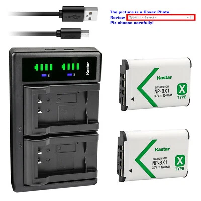 Kastar NP-BX1 Battery LTD2 USB Charger for Sony ZV-1 II Digital Camera ZV1 ZV1F