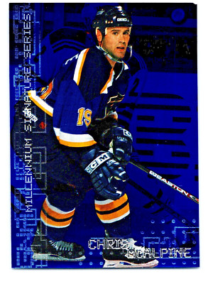 1999 In The Game NHL ''BLUE'' Millennium Signature Series 1/100 Chris McAlpine