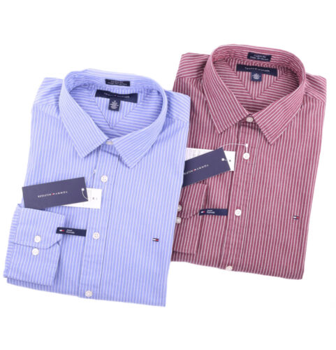 Tommy Hilfiger Men Long Sleeve Button Down Custom Fit Casual Shirt - $0 Ship - 第 1/4 張圖片