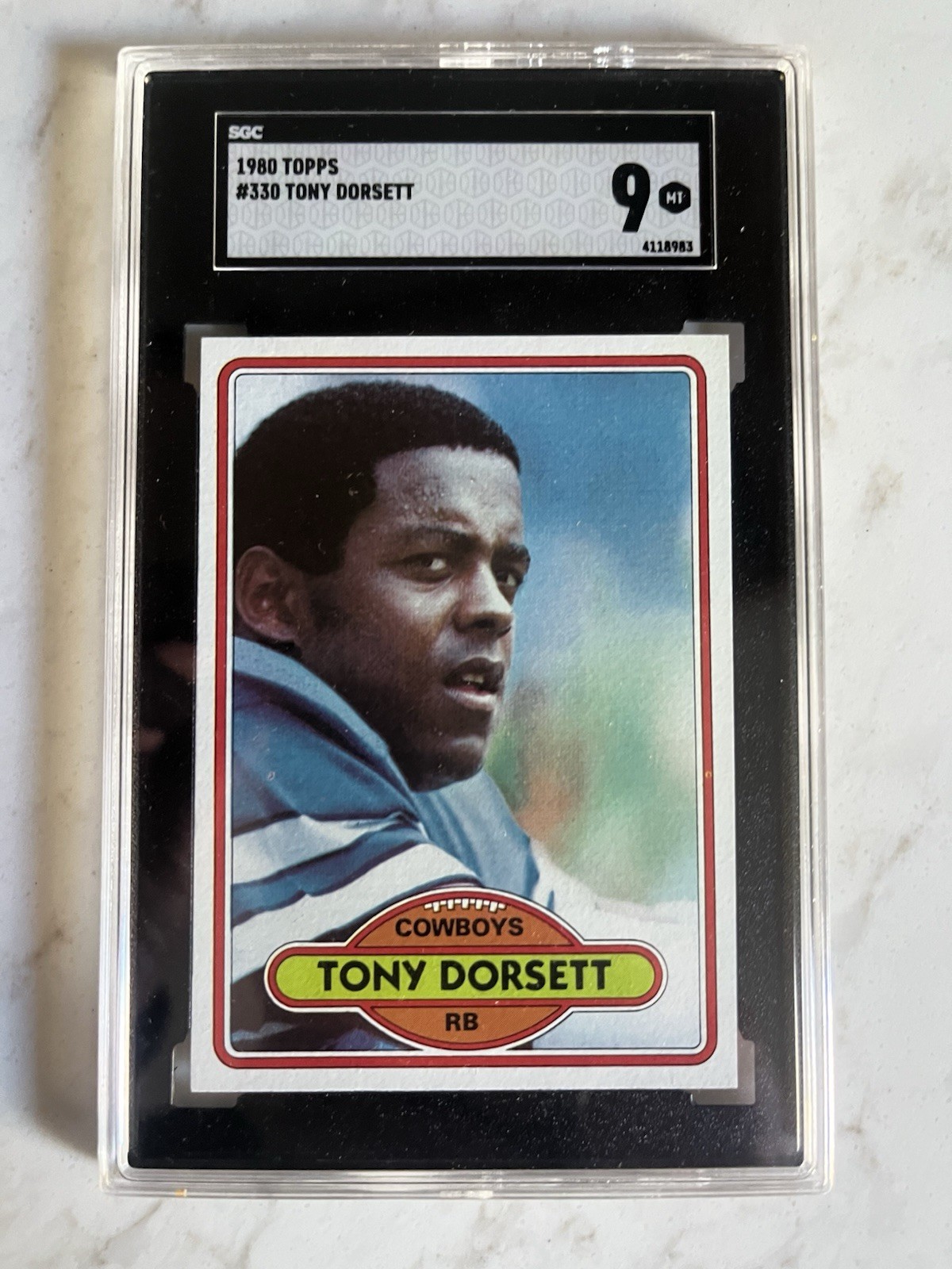 1980 Topps - Tony Dorsett #330 - SGC 9 Nicely Centered, Sweet Card