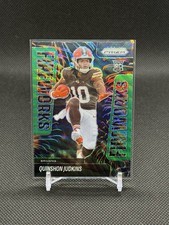 2025 Panini Prizm Quinshon Judkins Green Wave Prizm Fireworks #19 Browns RC