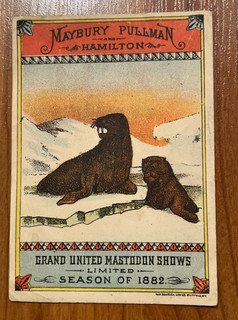 1882 Grand United Mastodon Shows trade card