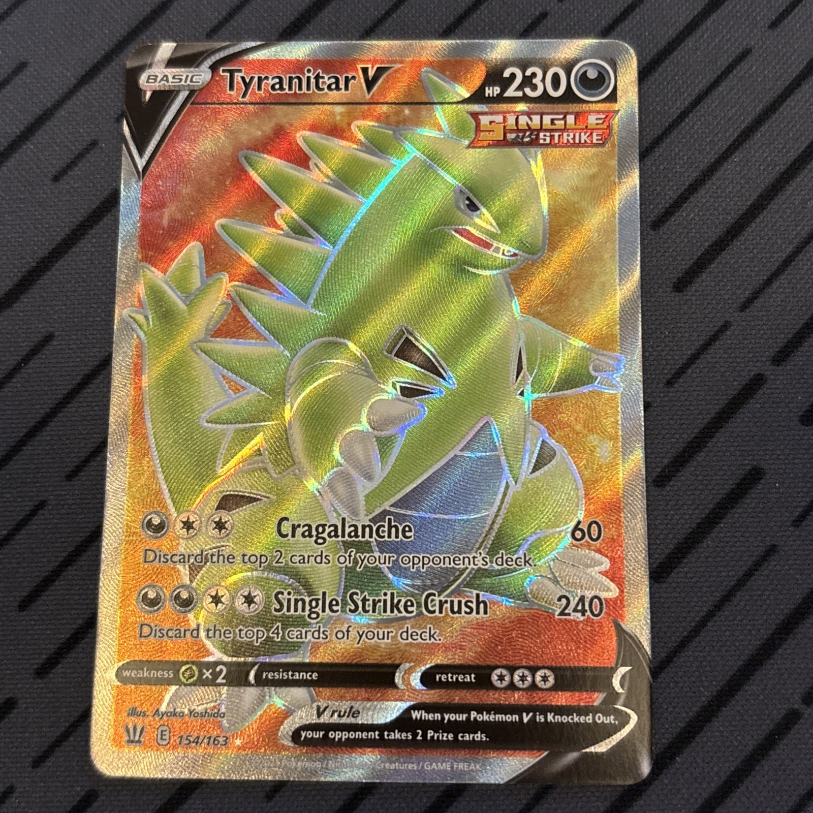 Pokémon TCG: Tyranitar V 154/163 Battle Styles Full Art Ultra Rare Near Mint