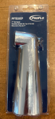 ProFlo PFTS33CP 7'' Chrome Tub Spout | 1/2'' Slip Fit