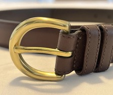 Size XL Vintage COACH Brown Leather Belt 8400 Solid Brass DEADSTOCK NEW