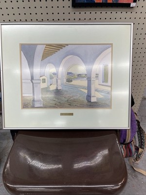 J Chavarino Signed Architectural Rendering.