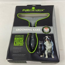 FURminator Grooming Rake - Gray, One Size - Rotating Teeth for Dogs & Cats