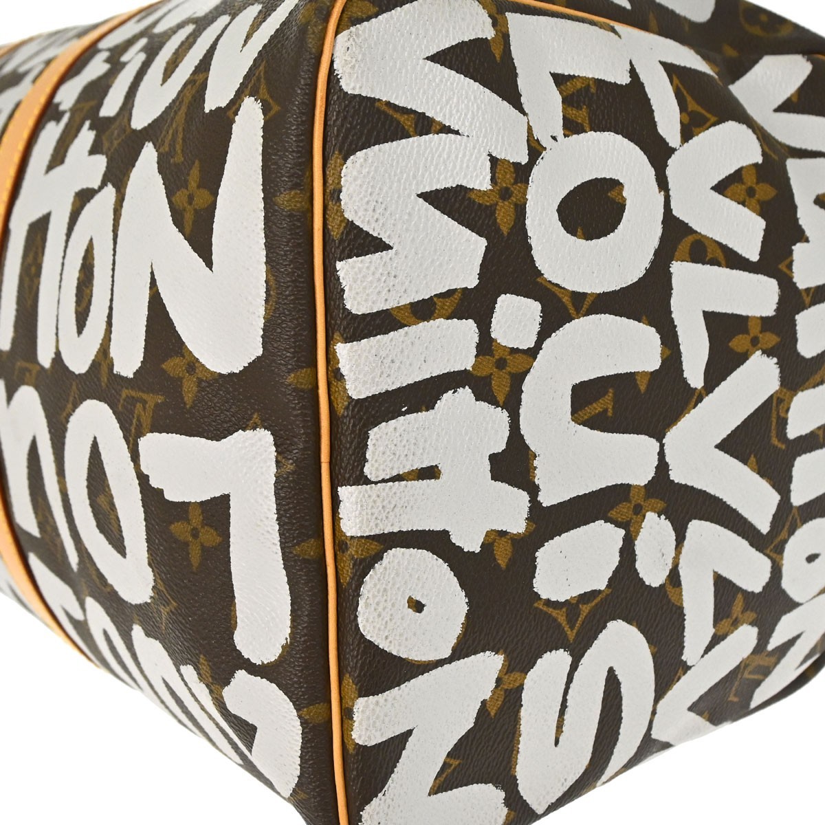 Louis Vuitton White Monogram Graffiti Keepall 50 Handbag M92197 FL0051 187950 image 6