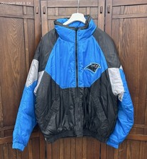 Men's Game Day NFL Bkue/Black/Gray Nylon Carolina Panthers Jacket - Sz XL