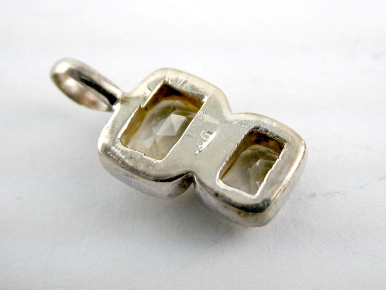 Sterling Silver Double Rounded Rectangular Cut Ci… - image 6