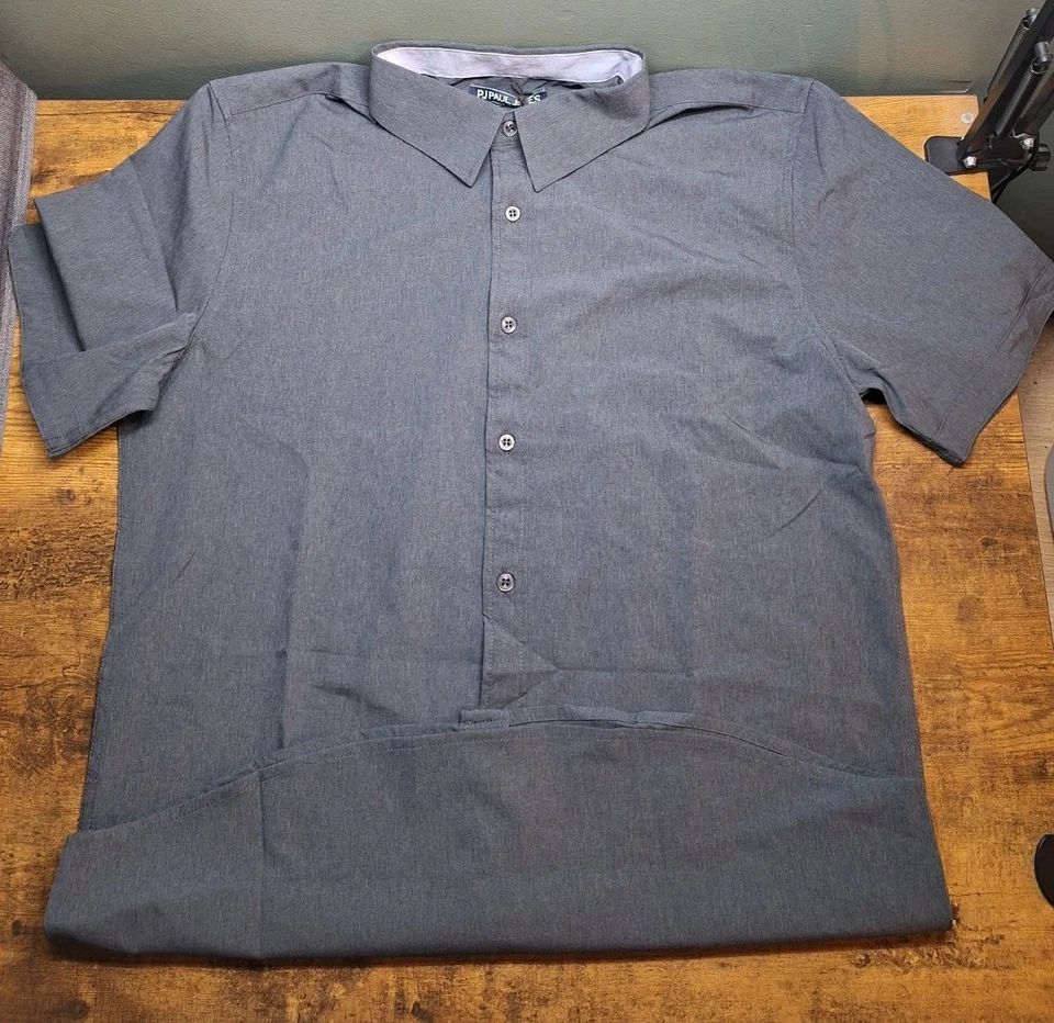 PJ Paul Jones Button Up Shirt Men's Small, Grey - Image 4 of 4