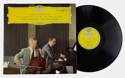 Fournier/Gulda BEETHOVEN CELLO SONATAS Op. 5 Stereo DGG Tulips VINYL LP (138081)
