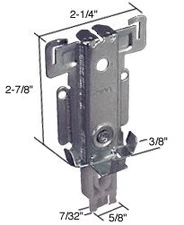 C.R. LAURENCE N6551 CRL Bottom Wardrobe Door Guide for Acme