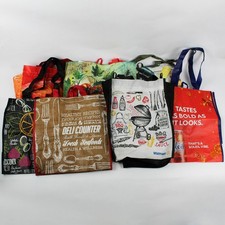 Lot of 7 Reusable Plastic Grocery Bags Food T...