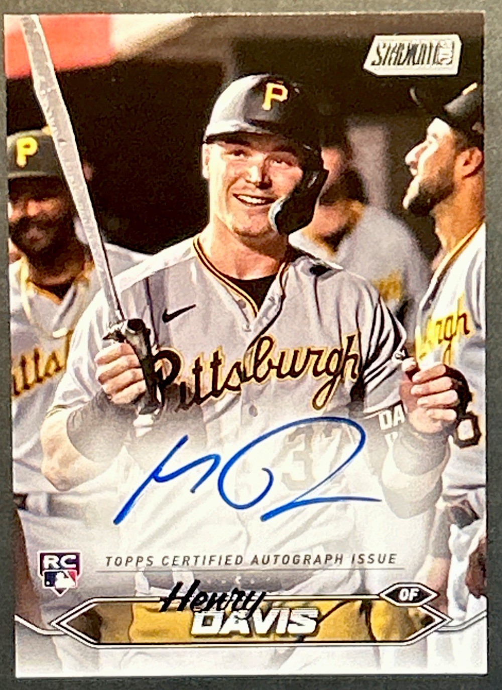 2024 Topps Stadium Club Baseball-Henry Davis #SCBA-HD (RC) ON CARD Auto Pirates