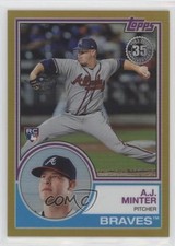 2018 Topps Silver Pack 1983 Design Chrome Series 2 Gold 19/50 AJ Minter #81 jc3