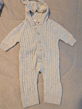 Baby GAP CashSoft Cable-Knit One-Piece new born Gray Color